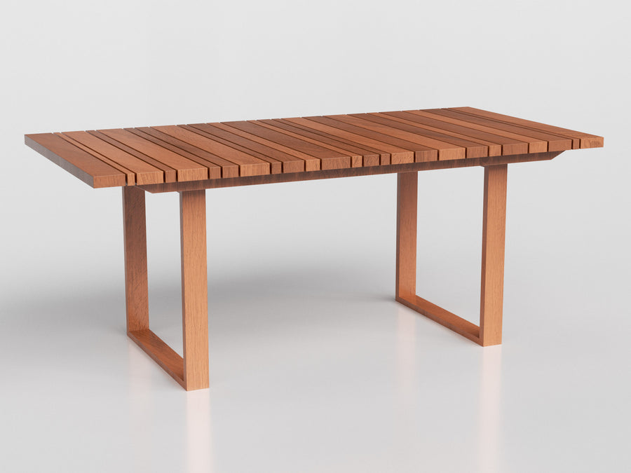 Fusion Dining Table Standard with wood estruture and top, designed by Maria Candida Machado